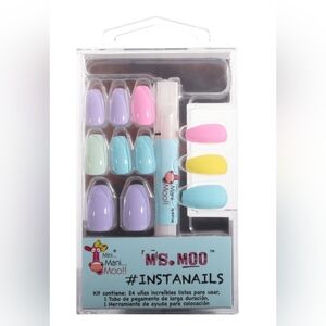 Ms. Moo Instanails Glue On Pastel Embellished Nails NEW Rare Instagram Nails